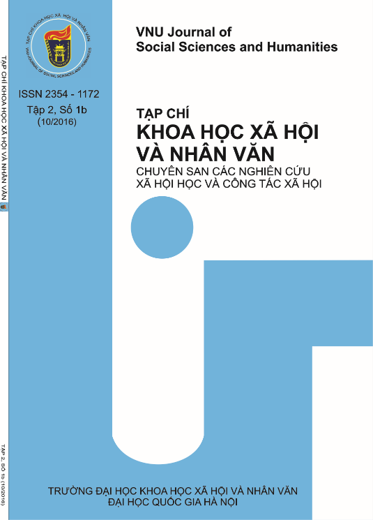 					Xem Tập 2 Số 1b (2016): Chuyên san Xã hội học và Công tác xã hội - tháng 10/2016
				